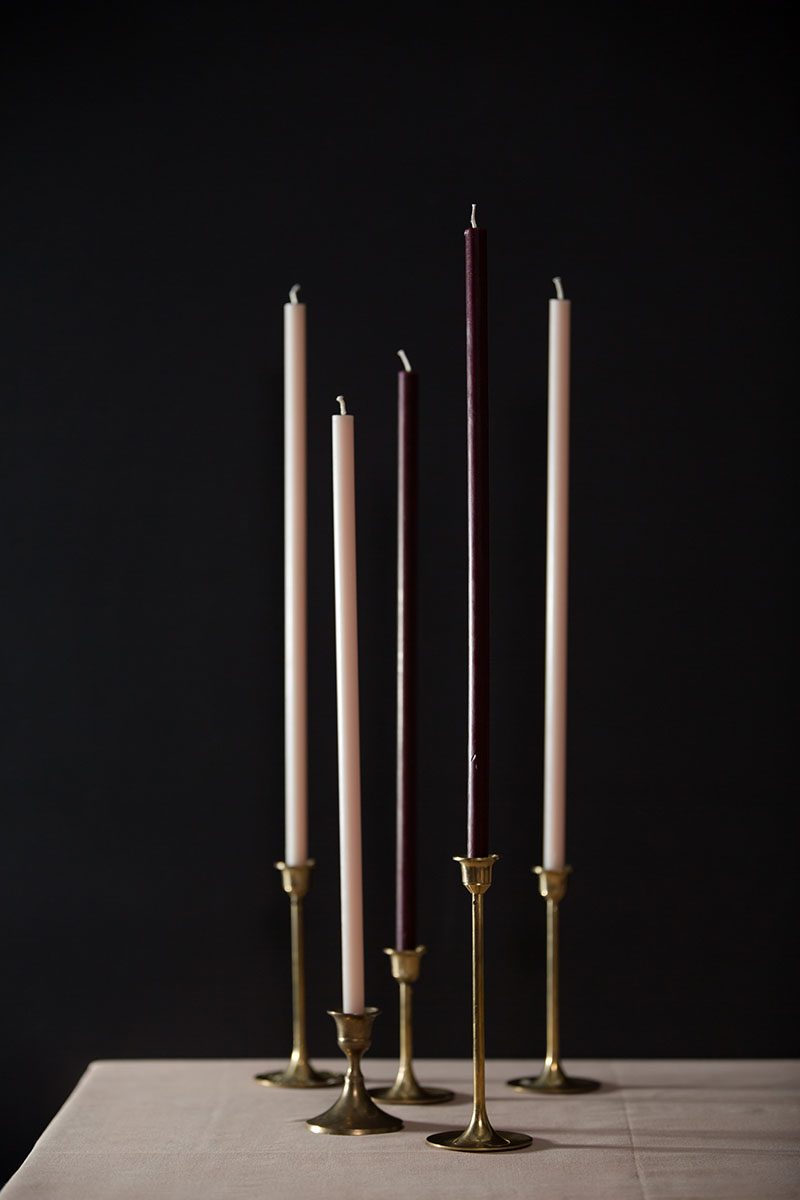 Тонкие конусные свечи ручной работы Высокие Длинные свечи из натурального пчелиного воска taper beeswax candles