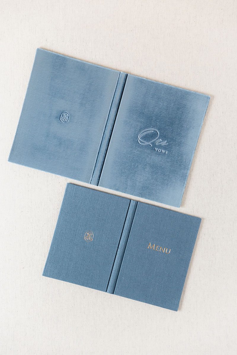 Wedding Stationery Vow Book Covers Velvet Suede Linen Leather