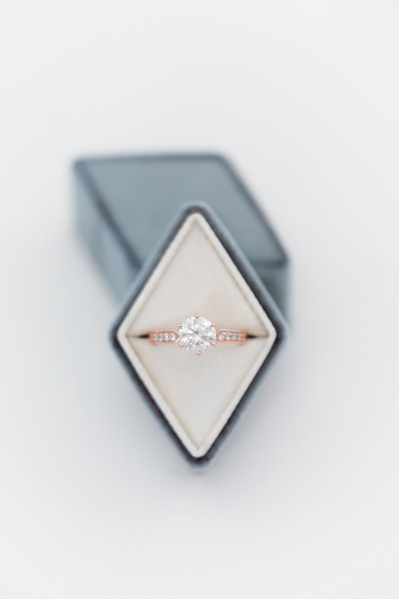 heirloom diamond engagement gift ring box