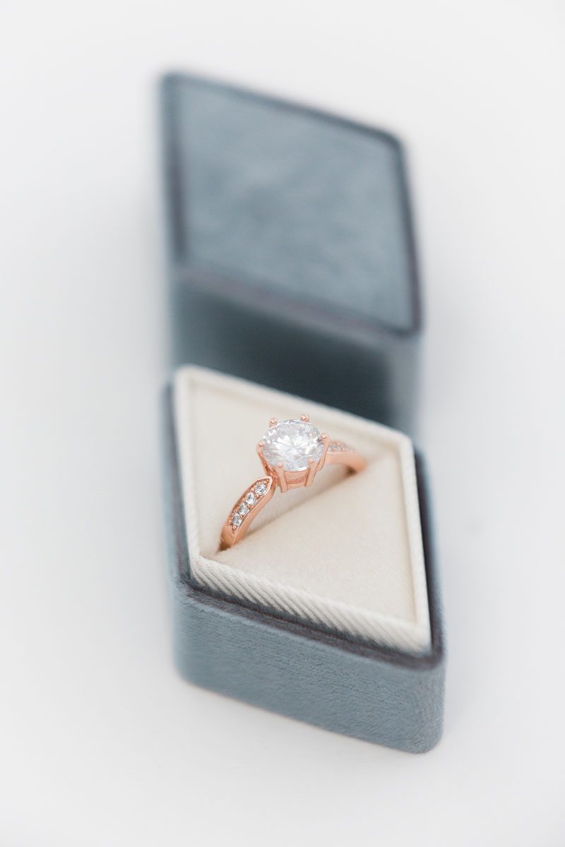 heirloom diamond engagement gift ring box
