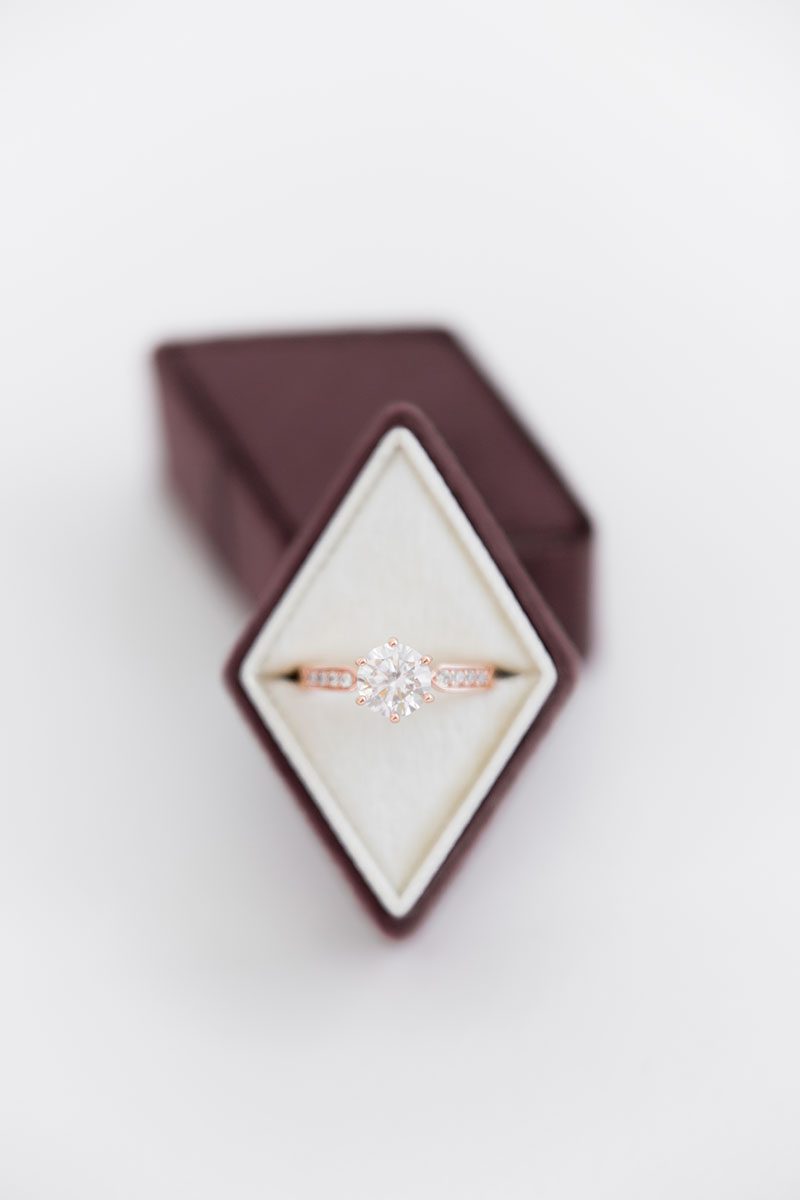 heirloom diamond engagement gift ring box