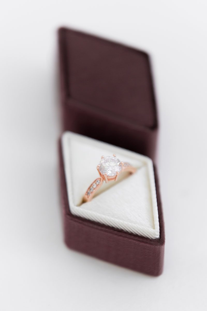 heirloom diamond engagement gift ring box