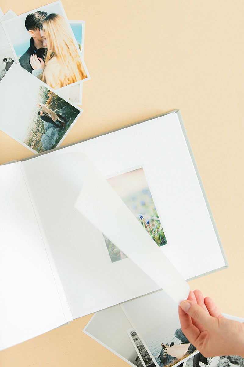 Classic Photo Guest book Wedding album Velvet Linen blank sheet