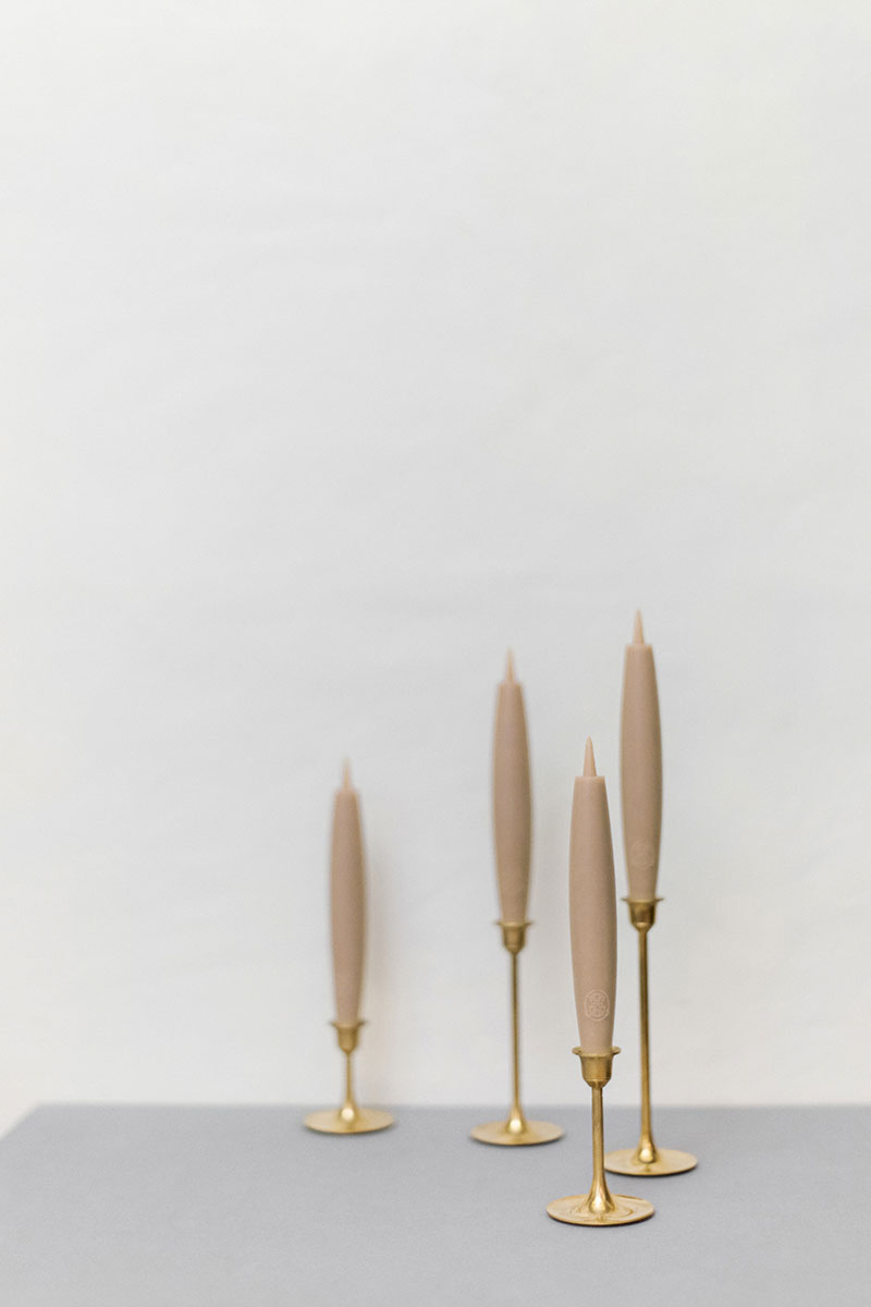 Selected colors beeswax candles