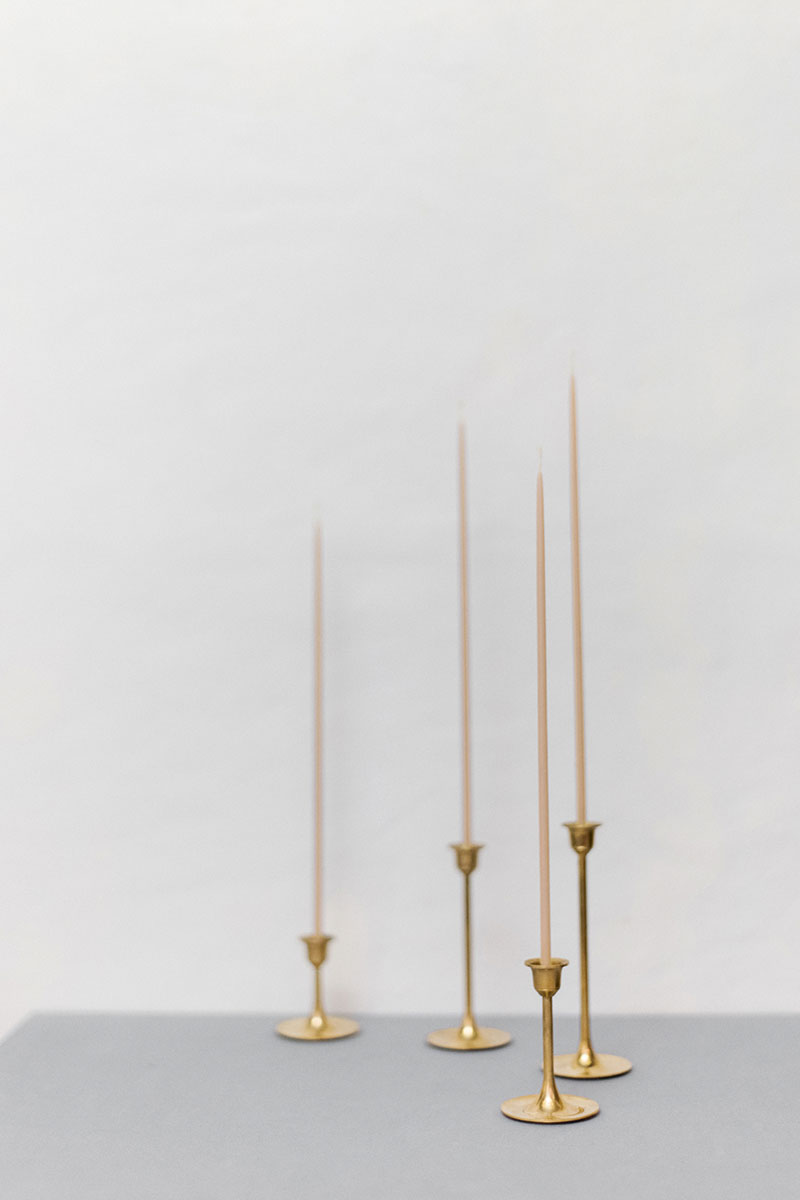 Selected colors beeswax candles