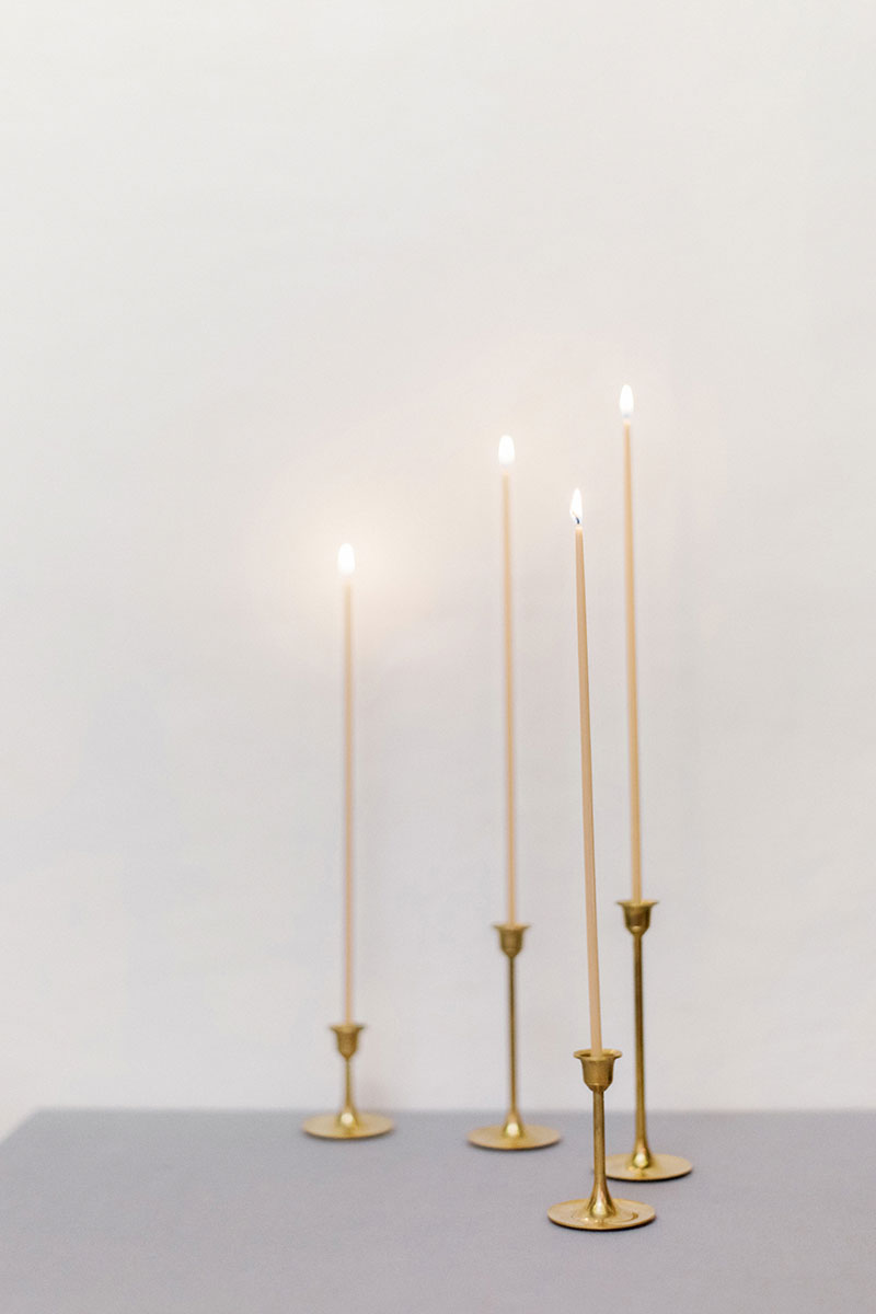 Selected colors beeswax candles