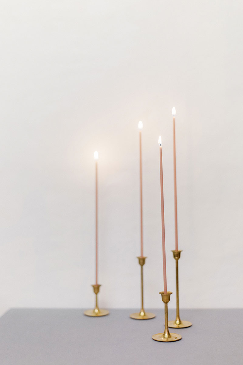 Individual color beeswax candles