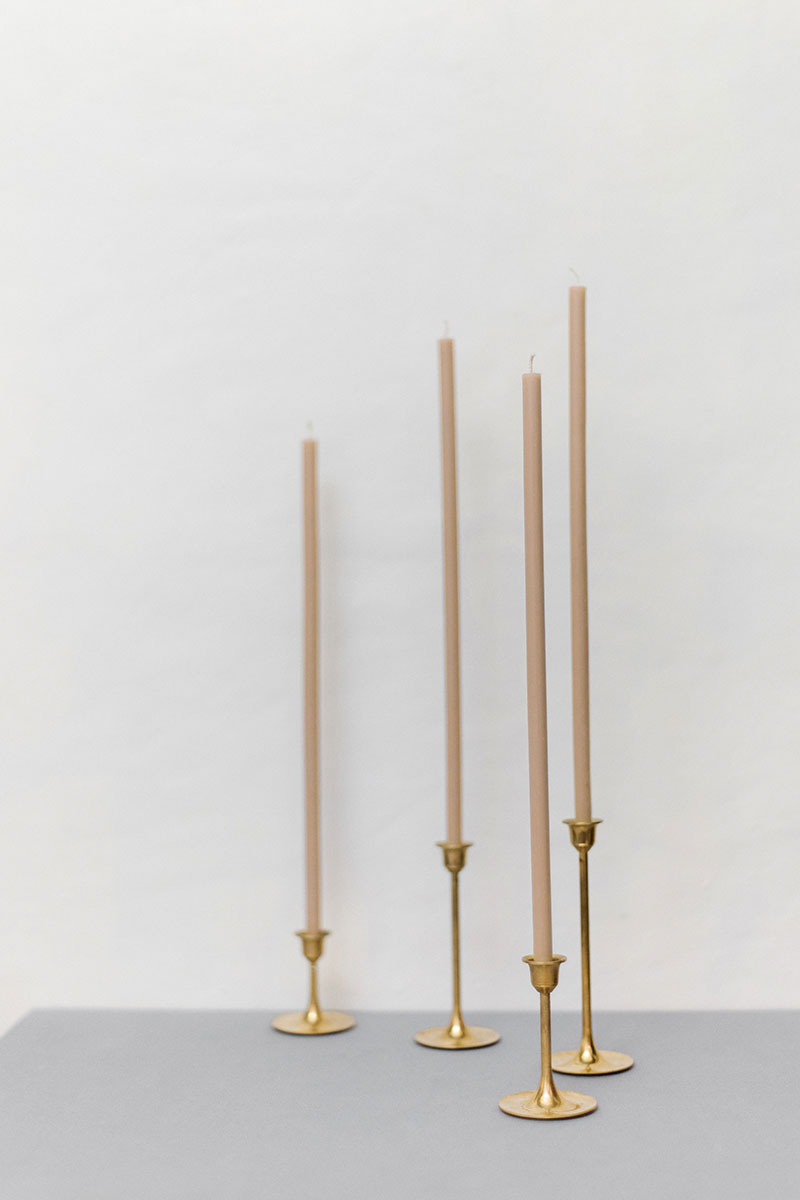 Selected colors beeswax candles