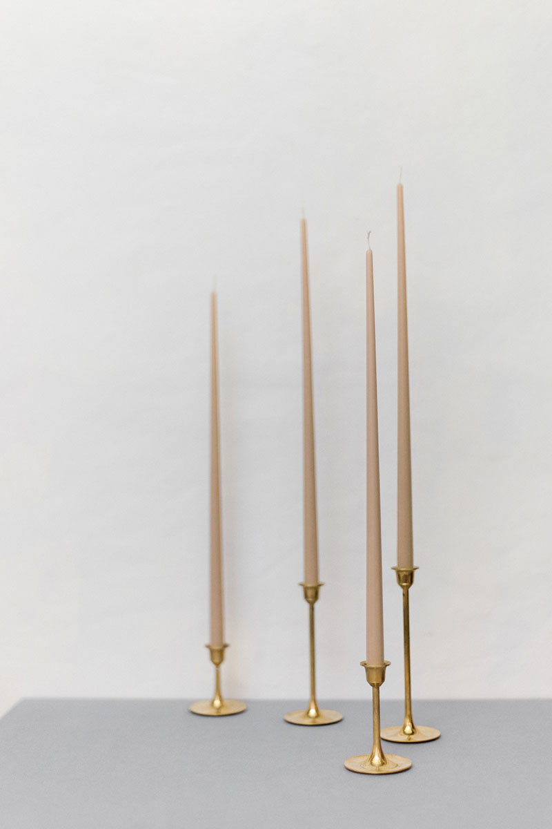 Selected colors beeswax candles