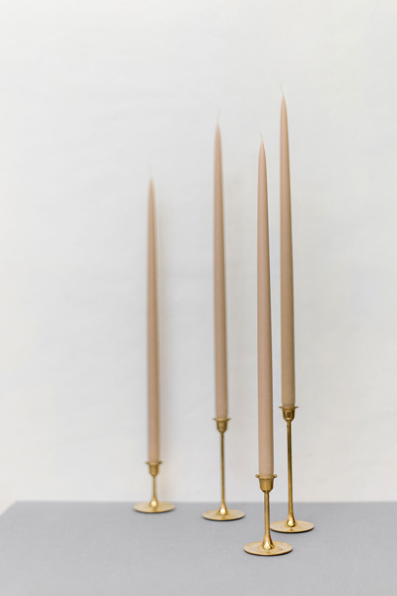 Selected colors beeswax candles
